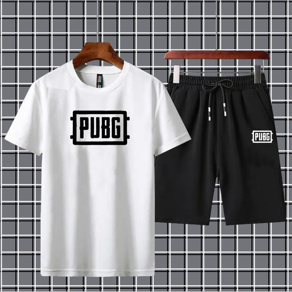 Pubg Printed Shorts + T Shirts Set for Boys Tracksuit For Mens Summer Tracksuit