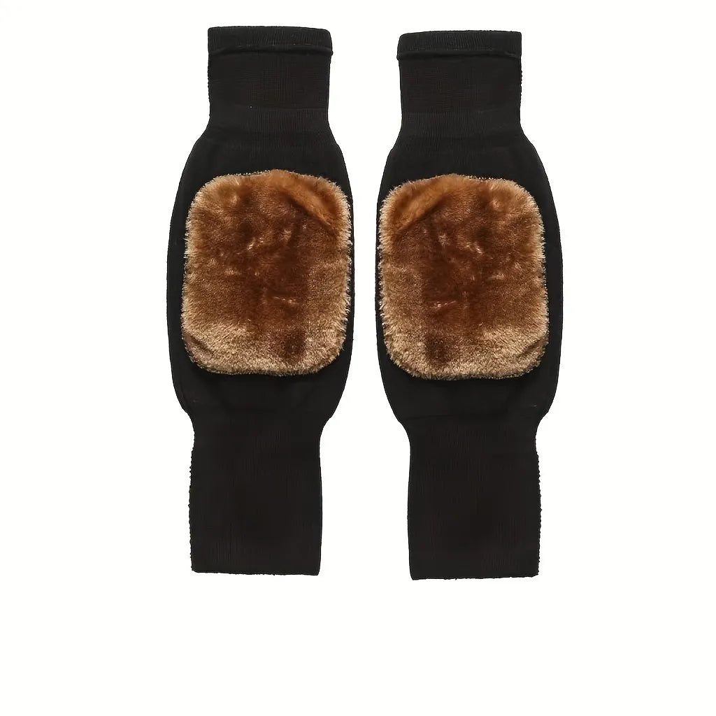 Unisex Winter Wool Elastic Knee Brace Pads Leg Warmers Winter Warm Breathable for women