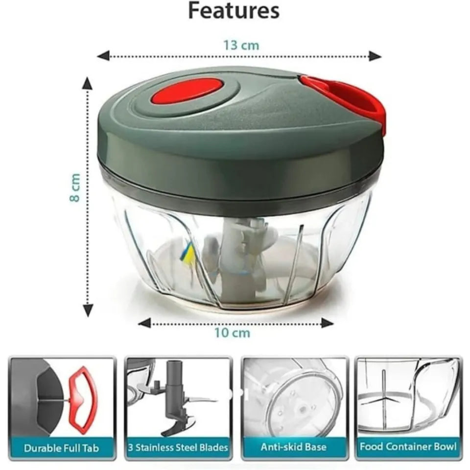 Atmad pk Manual Food Processor Vegetable Chopper, Portable
