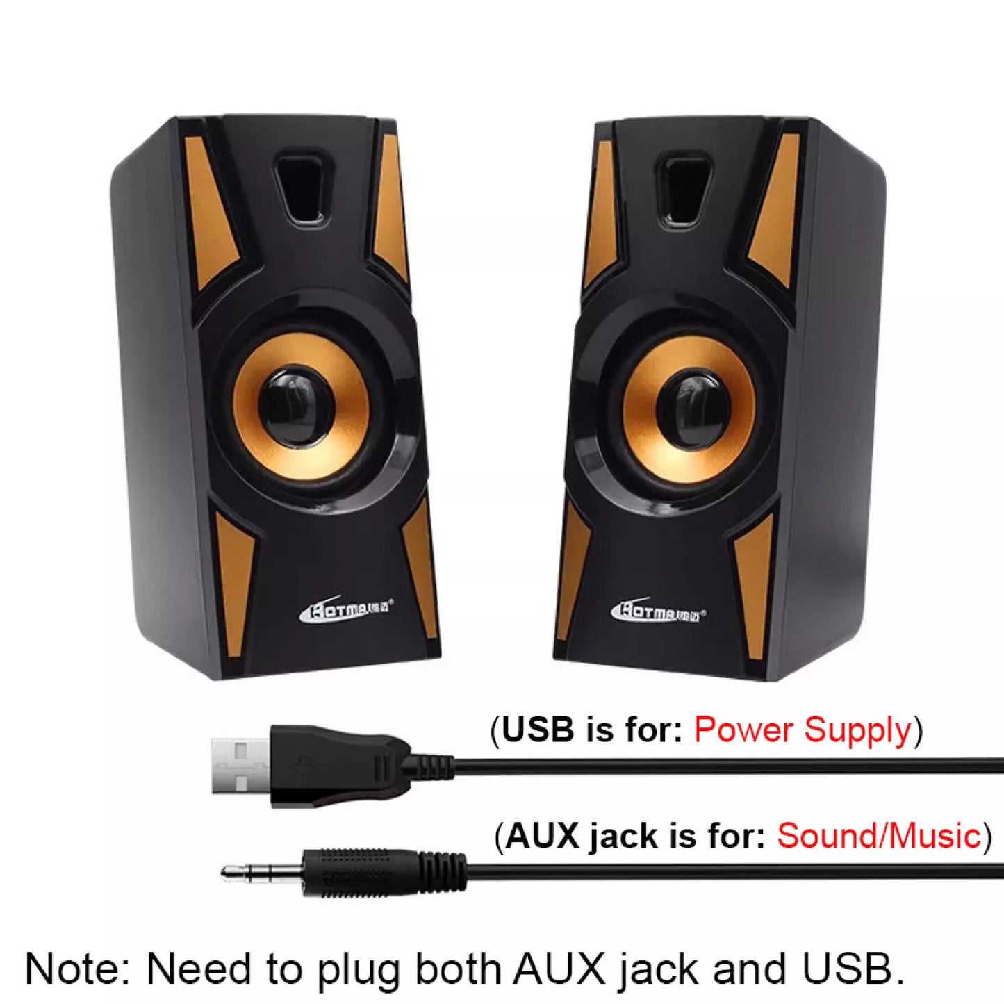 HT09A HOTMAI Portable Speaker Wired USB2.0 Powered