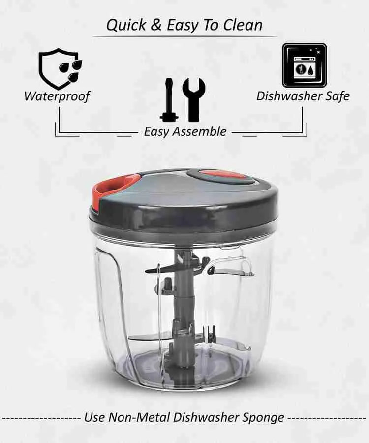Atmad pk Manual Food Processor Vegetable Chopper, Portable