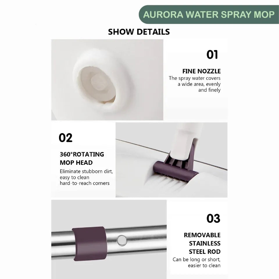 Mop , Water Spray Mop, Flat Spray Mop, 360 Degree Spray