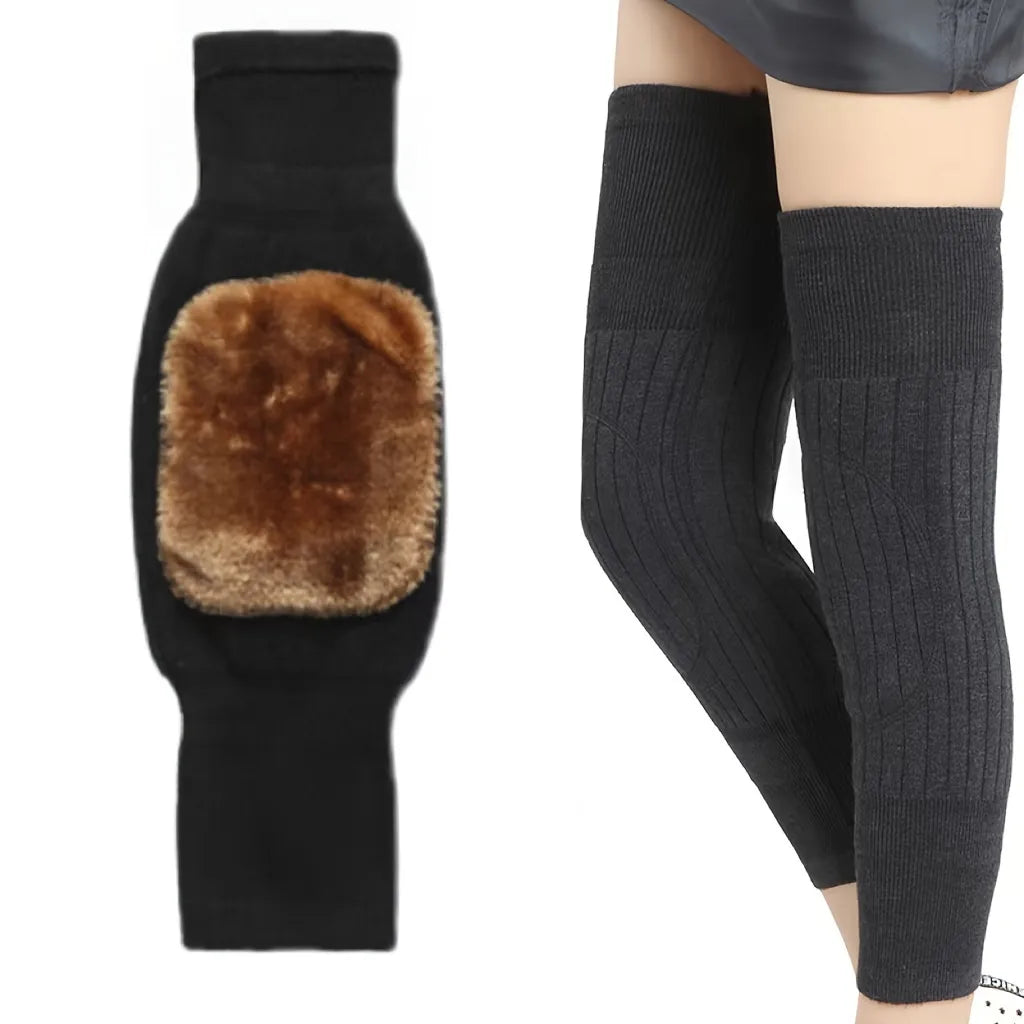 Unisex Winter Wool Elastic Knee Brace Pads Leg Warmers Winter Warm Breathable for women
