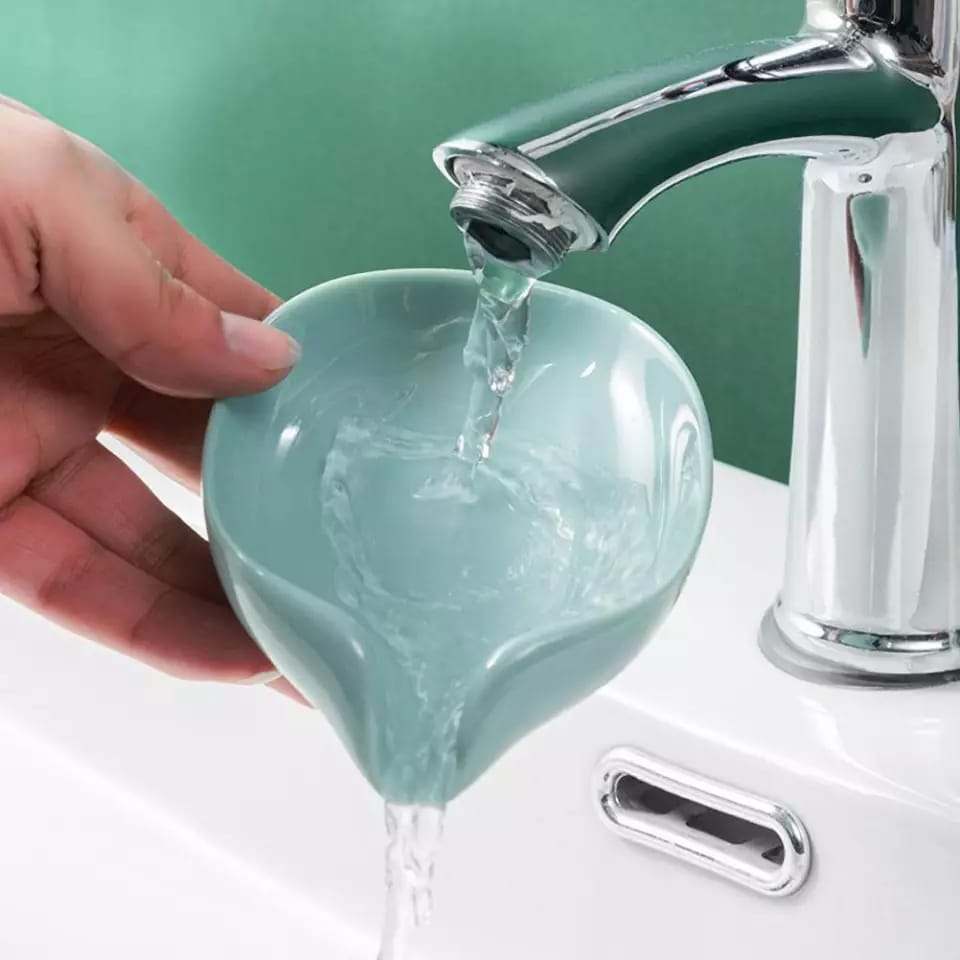 Newstyle Leaf Shape Soap Box Drain Soap Holder Box Bathroom Shower Soap