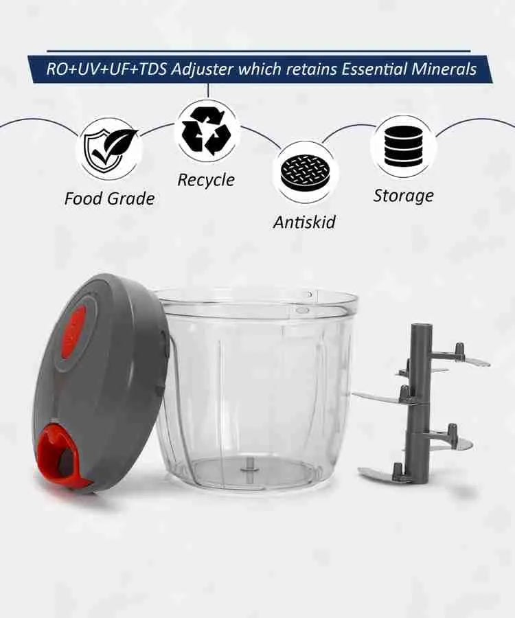 Atmad pk Manual Food Processor Vegetable Chopper, Portable