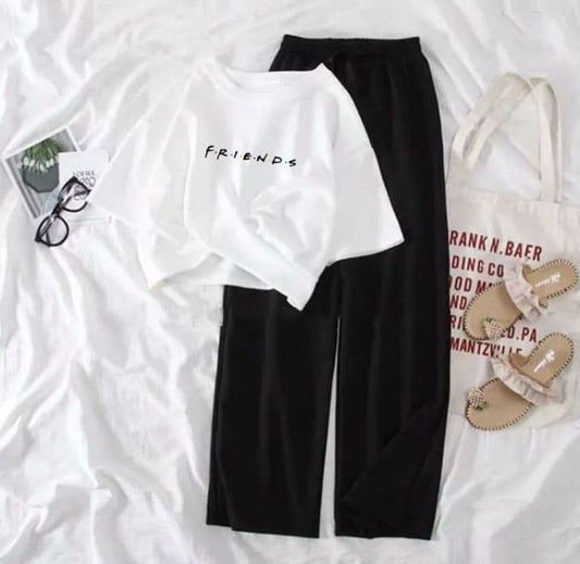 Crop Top and Flapper Trouser Ensemble for Women and Girls