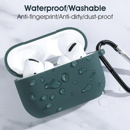 Silicone Protective Case for AirPods Pro 360° Shockproof Cover with Hook