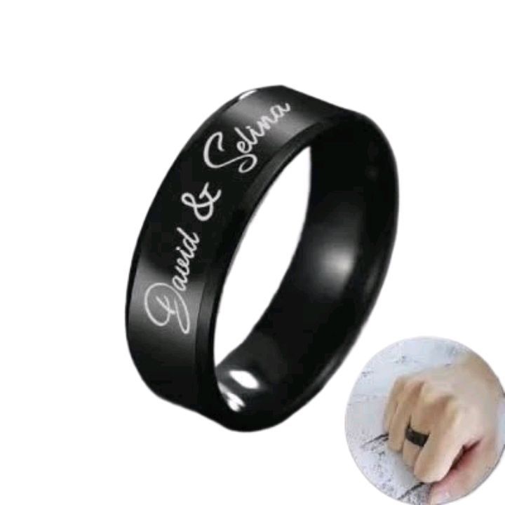 Best quality personalize High Shining ring with free name engraving By The Gift Customizers