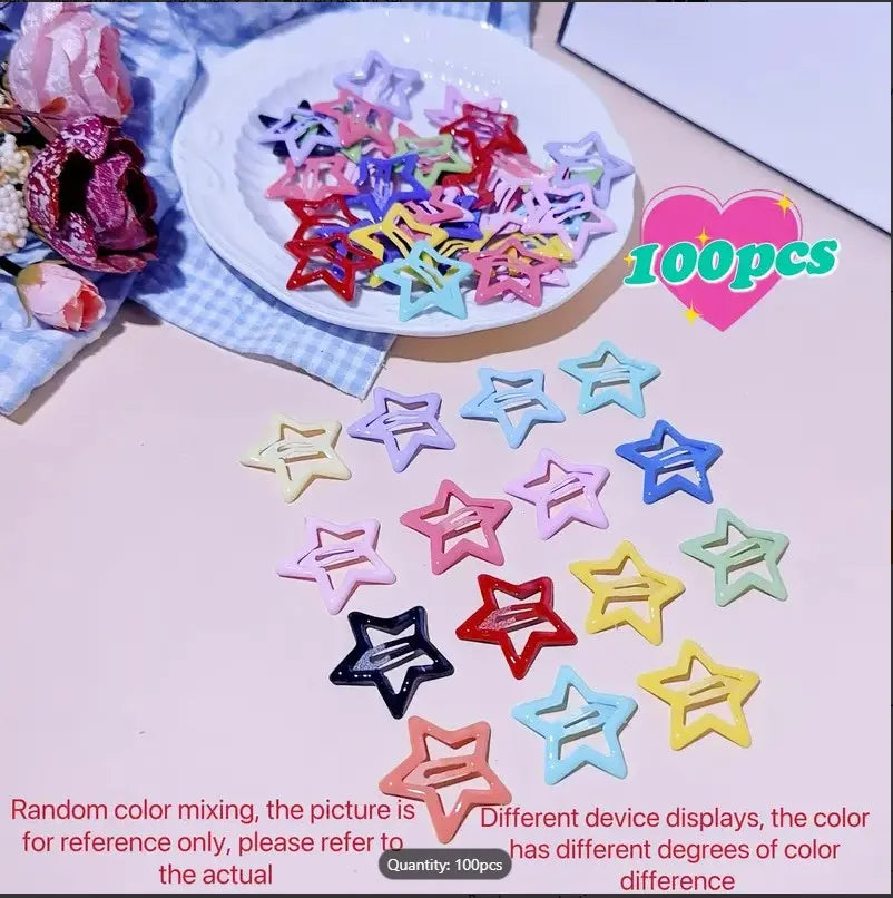 20/40Pcs Colorful Star BB Hair Clips For Girls Children Lovely Hair