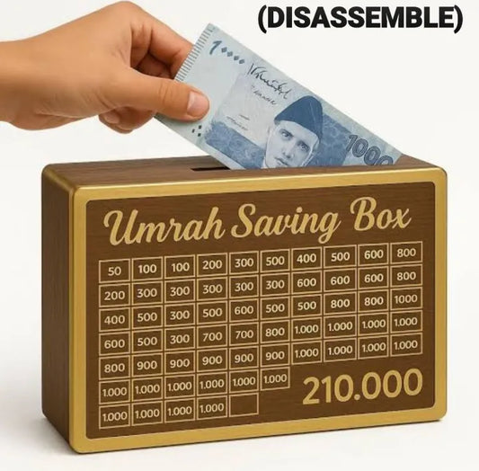 Umrah Saving Box - Wooden Islamic Money Saving Box 280