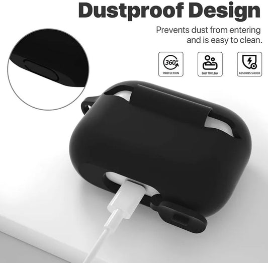 Silicone Protective Case for AirPods Pro 360° Shockproof Cover with Hook