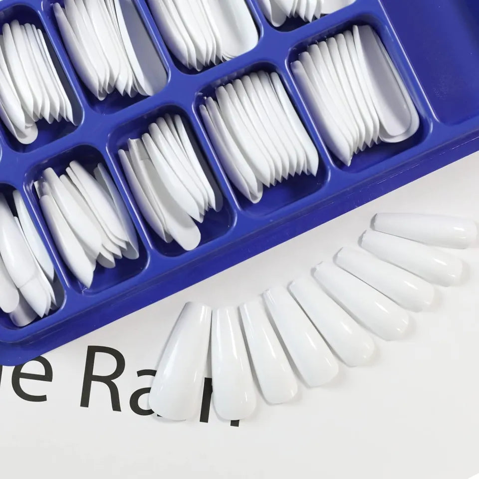 100 pcs Transparent/White Ballerina Fake Nails