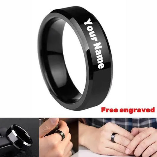 Best quality personalize High Shining ring with free name engraving By The Gift Customizers