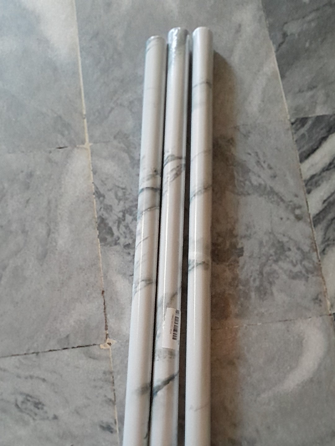 60cm × 200cm Self Adhesive Black / White Marble Sheet for Kitchen