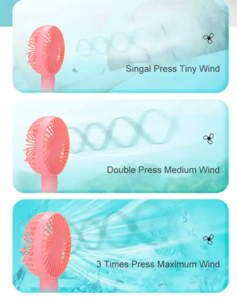 Electric Portable Mini Desk Hand Fan for Kids - Office, Travel