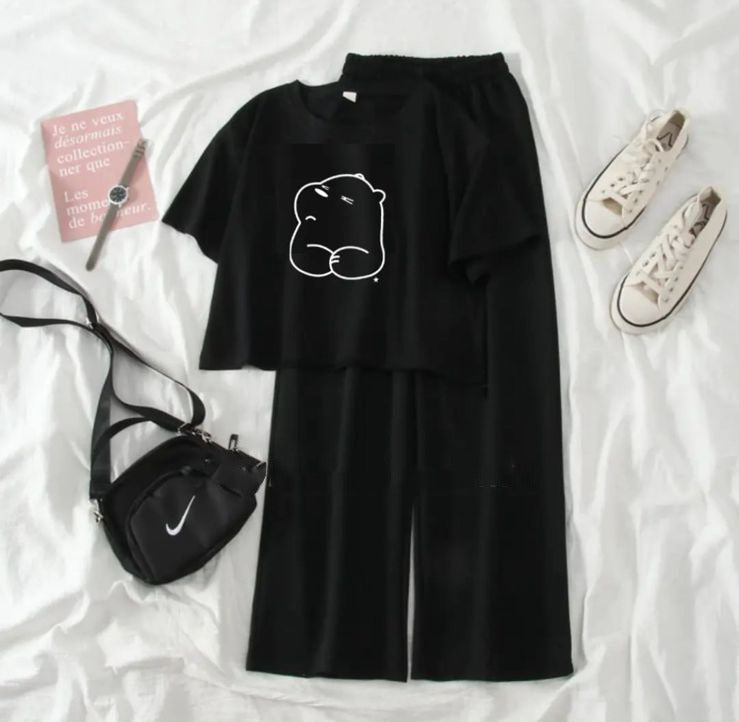 Crop Top and Flapper Trouser Ensemble for Women and Girls