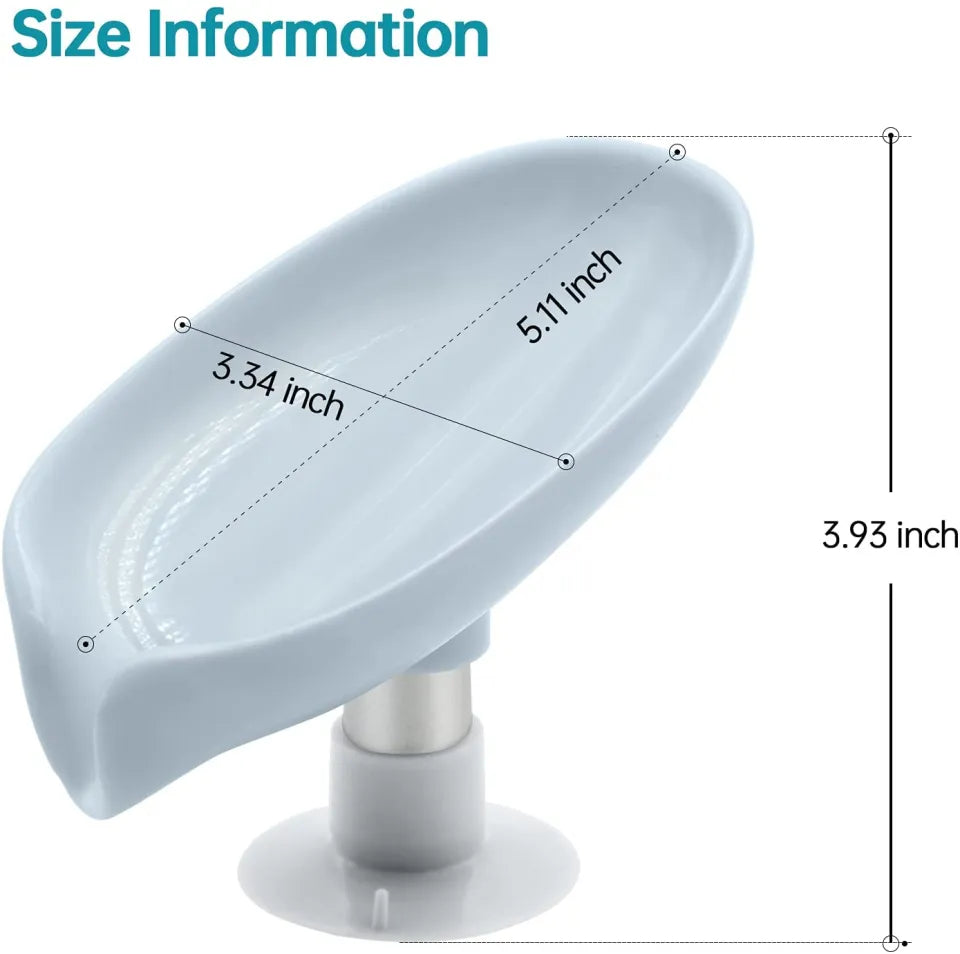 Newstyle Leaf Shape Soap Box Drain Soap Holder Box Bathroom Shower Soap