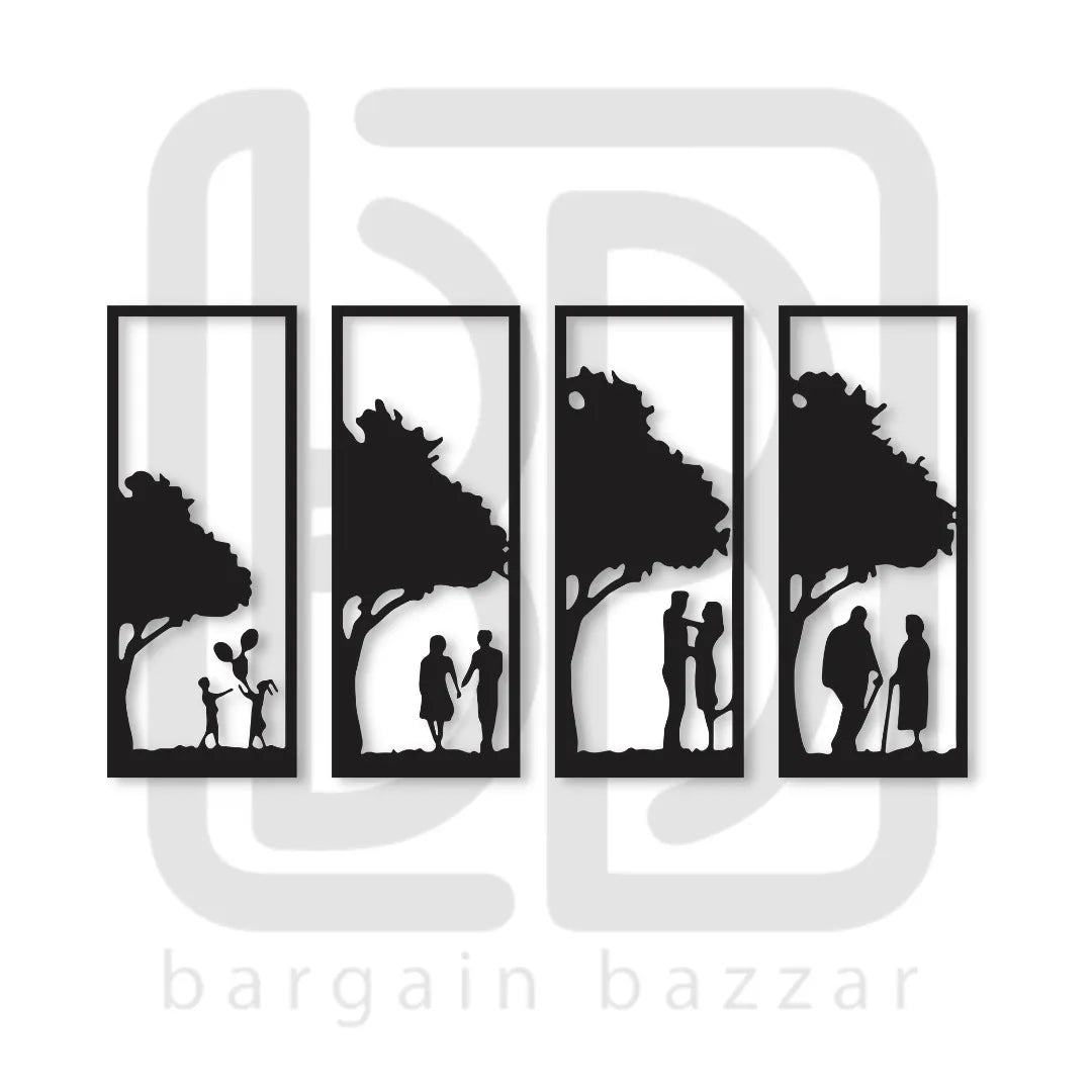 BB Bargain Bazzar Wall Clock 3D Wooden Watch DIY Design Back Light Variation