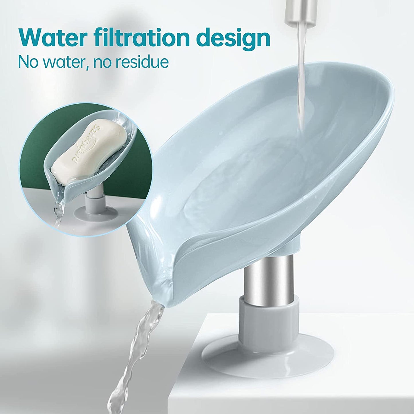Newstyle Leaf Shape Soap Box Drain Soap Holder Box Bathroom Shower Soap