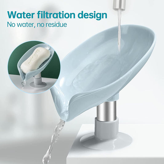 Newstyle Leaf Shape Soap Box Drain Soap Holder Box Bathroom Shower Soap