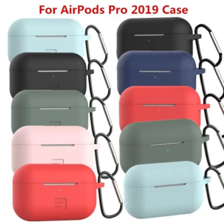Silicone Protective Case for AirPods Pro 360° Shockproof Cover with Hook