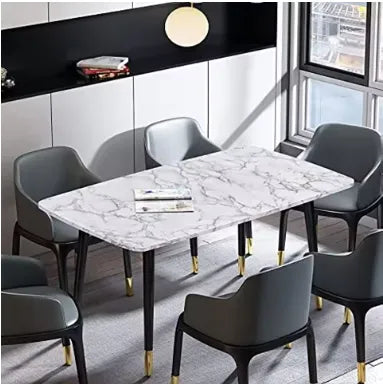 60cm × 200cm Self Adhesive Black / White Marble Sheet for Kitchen