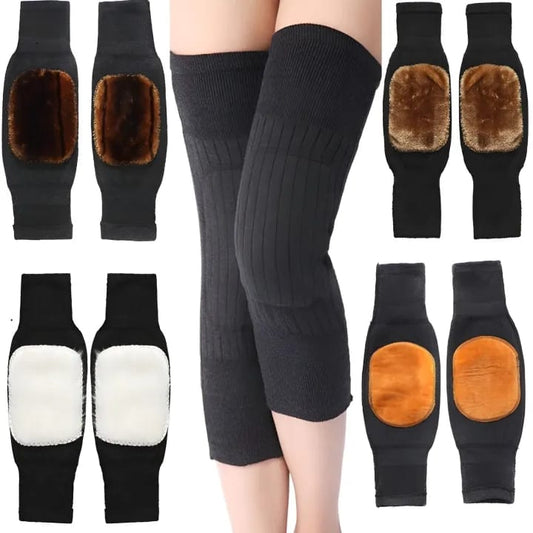 Unisex Winter Wool Elastic Knee Brace Pads Leg Warmers Winter Warm Breathable for women