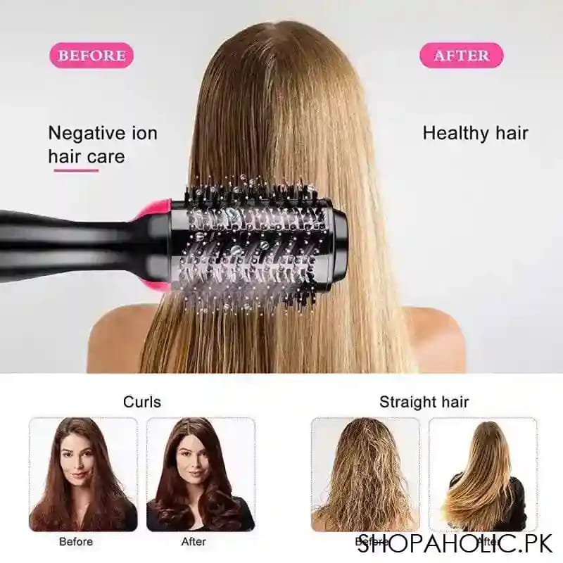 3-in-1 One Step Hot Air Straightener Brush for Hair Dryer and Style